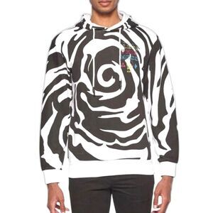 Eleven Paris Bless This Mess Cotton Hoodie Swirl Aop Skull Mens Size Large 42 44